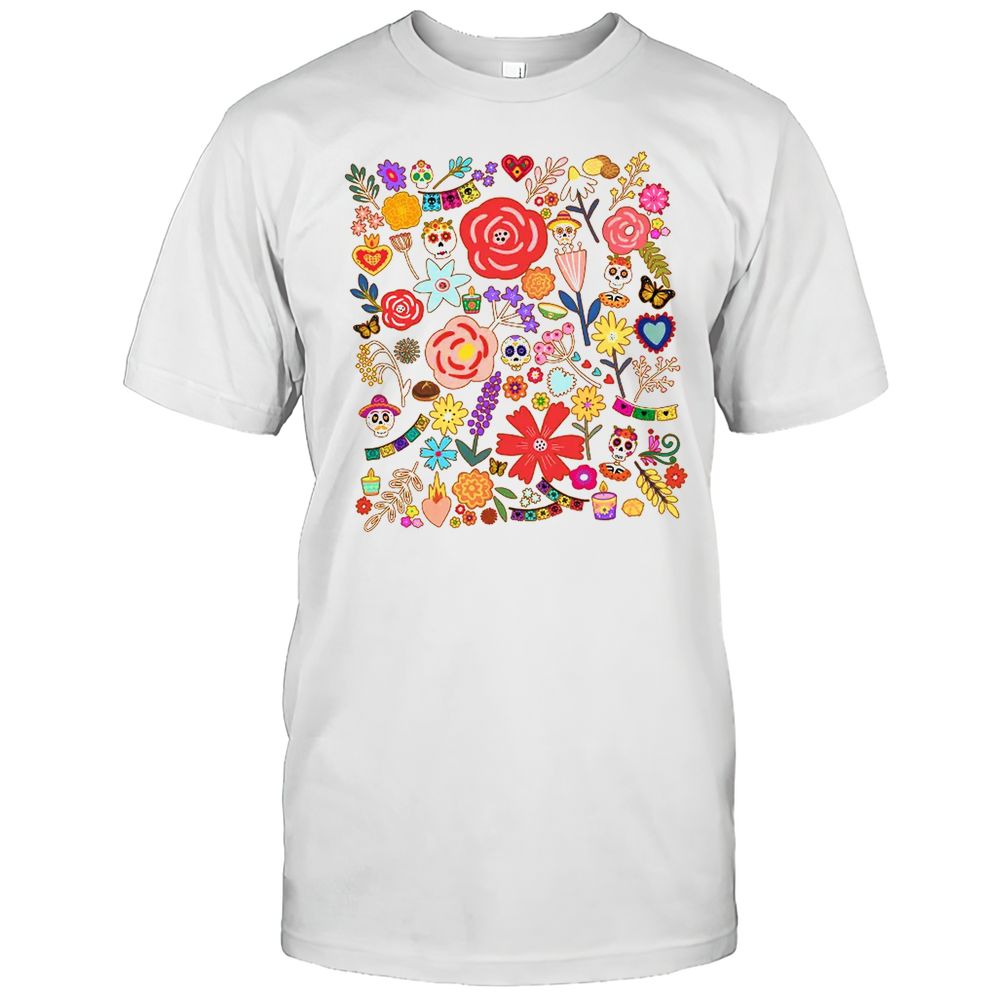 Dia De Los Muertos Mexican Art Spanish Teacher T-Shirt