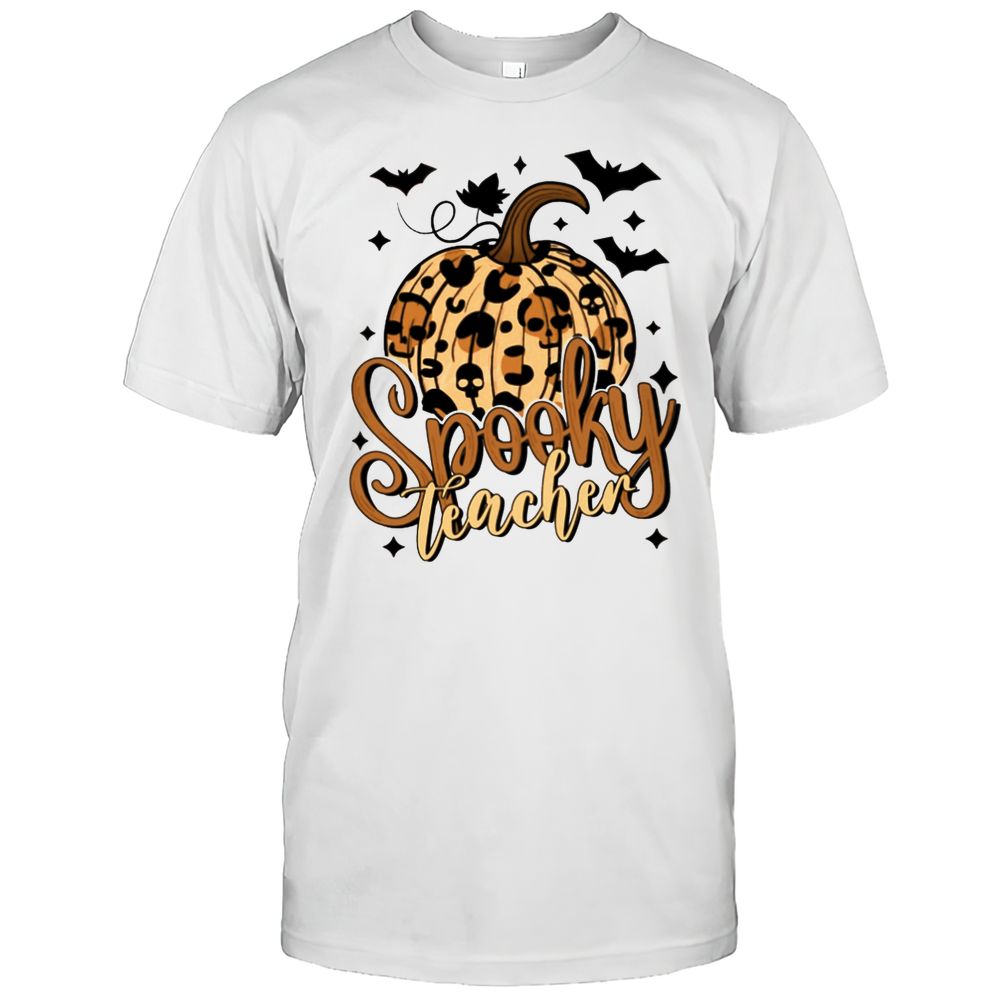 Spooky Teacher Halloween Leopard Pumpkin Design Classic